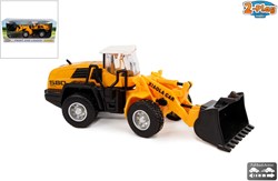 Die-Cast shovel construction vehicle pullback 16 cm yellow toy