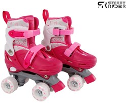 Roller skates pink adjustable kids skates size 27-30 aluminium frame