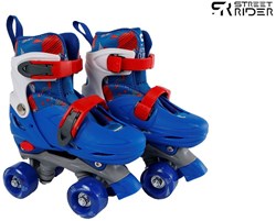 Roller skates blue adjustable aluminium frame size 27-30 kids skates