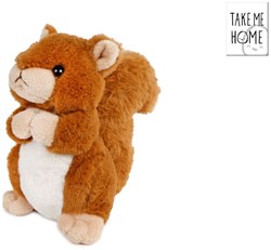 Squirrel plush cuddly toy 15cm - soft stuffed animal toy