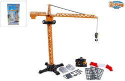 Toy crane set with vehicle and 50 accessories - construction site