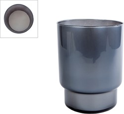 3-wick paraffin candle grey glass 40 hours burn time decoration