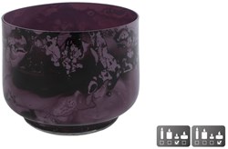 Theelichthouder purple glass decoration 10x10x8cm atmospheric gift