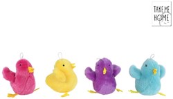 Bird plush cuddly toy multi color 7.5cm toy