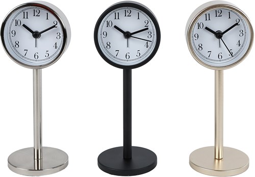 Van Manen clock metal gold-silver-black 5x5x14cm decorative
