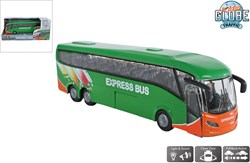 Kids GLOBE toy bus die cast with light and sound 18.5cm green