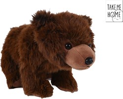 Take Me Home plush teddy bear 35cm soft toy brown