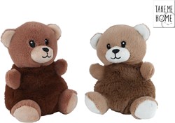Take Me Home plush teddy bear 14 cm brown embroidered detail