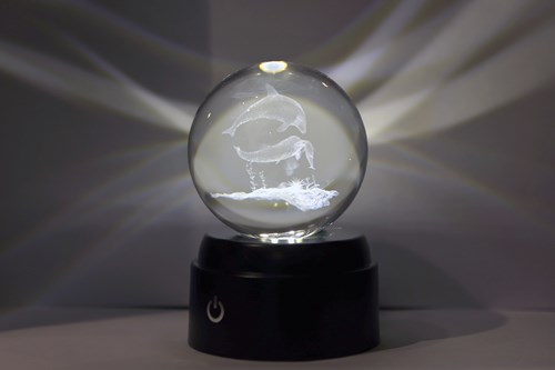 Atmosphere lighting LED Sea Life decoration with USB-C cable 8x8x12.5cm