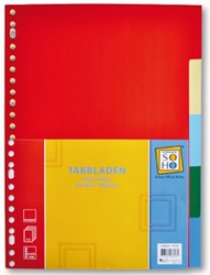 Soho plastic index dividers 5-piece colored for 23-ring binders A4