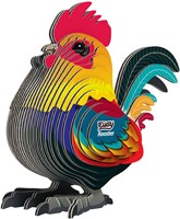 Eugy 3D puzzle rooster - colorful cardboard animal puzzle