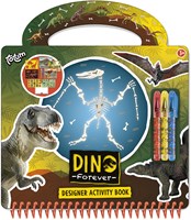 Totum dino activity book craft drawing stickers glitter gel pens kids