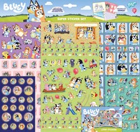 Totum Bluey stickers XL super sticker set - 7 sheets glitter and 3D puffy stickers - crafting fun for kids