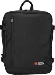 Enrico Benetti backpack black 17 inch laptop travel under airplane seat