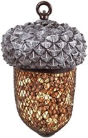 Acorn bird feeder hanging house grey Esschert Design 22 cm metal for birds