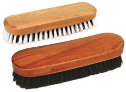 Clothes brush horsehair brown - lint and dust remover cleaning brush
