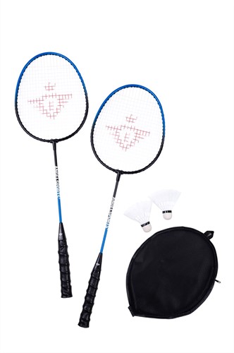 Angel Sports 857030 badminton racket Black,Blue Steel 2 pc(s)
