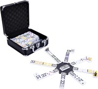 Engelhart Games Domino Mexican Train Double 12 Luxury Aluminium Case-3