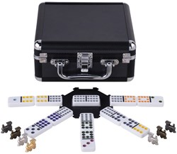 Engelhart Games Domino Mexican Train Double 12 Luxury Aluminium Case