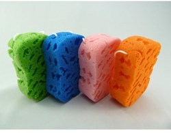 ARO houseware bath sponge rectangular 15x9x5cm multi color