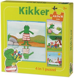 Simply Kikker children's puzzle 4-in-1 - educational toy 4+6+9+16 pieces