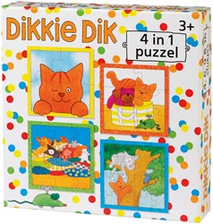 Bambolino Toys Dikkie Dik 4 in 1 puzzle (white) (4+6+9+16)