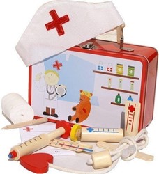 Simply for Kids Wood doctor set in metal case