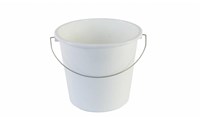 Bucket 5 liter white - practical plastic bucket for toys and more