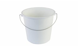 Bucket 5 liter white - practical plastic bucket for toys and more