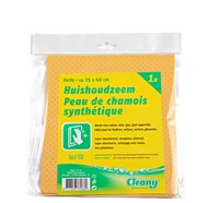 Cleany chamois cleaning cloth cream 35x40cm super absorbent