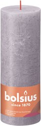 Bolsius Rustic pillar candle Frosted Lavender - 19 cm - long burning time