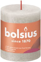 Bolsius Rustic pillar candle Sandy Grey - atmospheric candle 8 cm