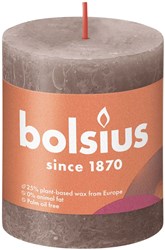 Bolsius Rustiek stompkaars 80/68 - Rustic Taupe