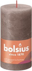 Bolsius Rustiek stompkaars 130/68 - Rustic Taupe