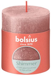Bolsius Rustiek stompkaars Shimmer 80/68 - Pink