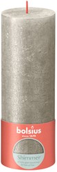 Bolsius pillar candle shimmer champagne - rustic candle 19 cm ø 7 cm