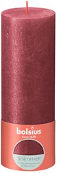 Bolsius Rustiek stompkaars Shimmer 190/68 - Red