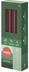 Bolsius dinner candle set red 8 pieces - long burning vegan wax