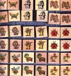 Harlekijn animal stamps square - 36 pieces - creative toy set
