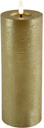 Countryfield LED pillar candle rustic XL gold 7.5x20cm - mood lighting