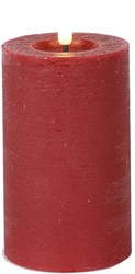 Countryfield LED pillar candle rustic red 12.5cm decorative mood light