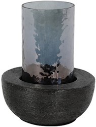 Countryfield tealight holder metal black modern 16cm decoration