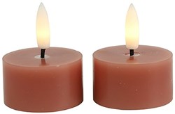 Countryfield LED tealight rustic pink 4cm - set of 2 pieces