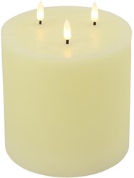 Countryfield LED pillar candle - atmospheric candle 15x15x17.5cm cream