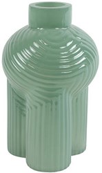 Countryfield vase glass green modern decoration 20cm flowers