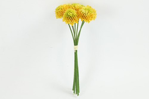 Countryfield artificial dahlia bouquet yellow decorative flower 26cm