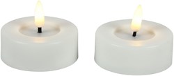 Countryfield LED tealight rustic maxi 6.7cm 2 pieces white mood light