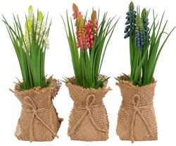 Countryfield artificial flower toy Muscari in decorative pot 20cm