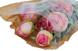 Countryfield artificial flower bouquet pink Belle decoration 55 cm