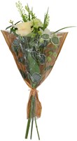 Countryfield artificial bouquet flowers white decoration 60cm plastic